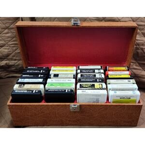 Assorted 8-Track Lot Of 24 With Case Merele Haggard, Charley Pride